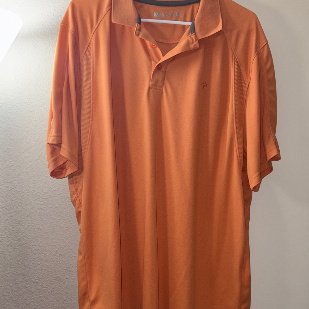 Ariat Men's Vibrant Orange Polo Shirt